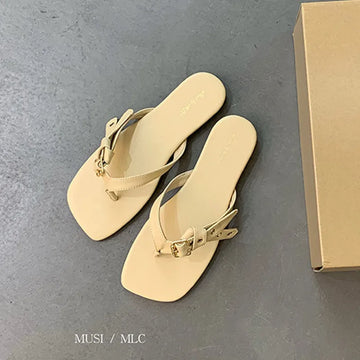 Xajzpa Summer Fashion Women Slipper Flat Heel Slip On Ladies Outdoor Sandals Beach Shoes Casual Slides Flip Flop Mujer